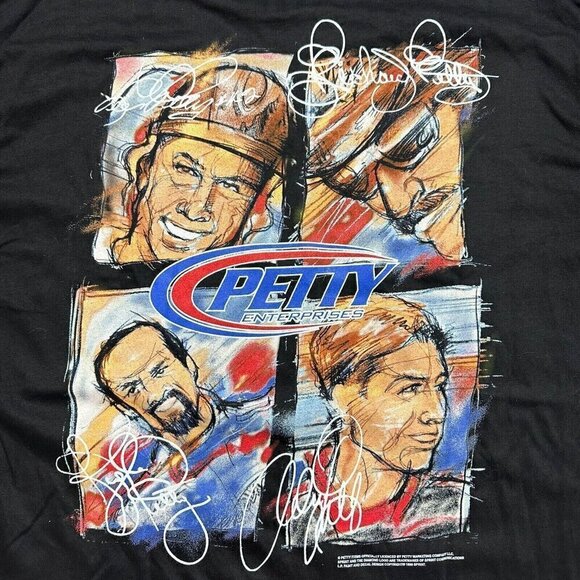 Vintage Richard Petty T Shirt Size L Enterprises 4 Generations NASCAR Estate 00s - Picture 5 of 8
